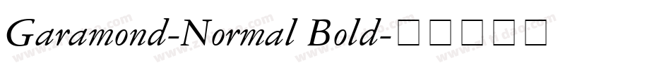 Garamond-Normal Bold字体转换